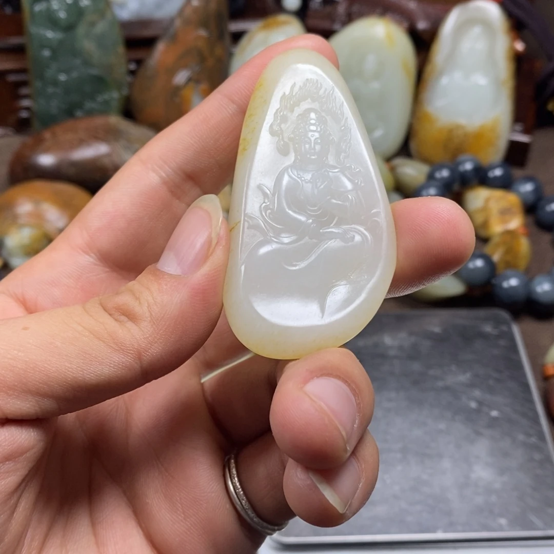 和田玉未镶嵌挂件