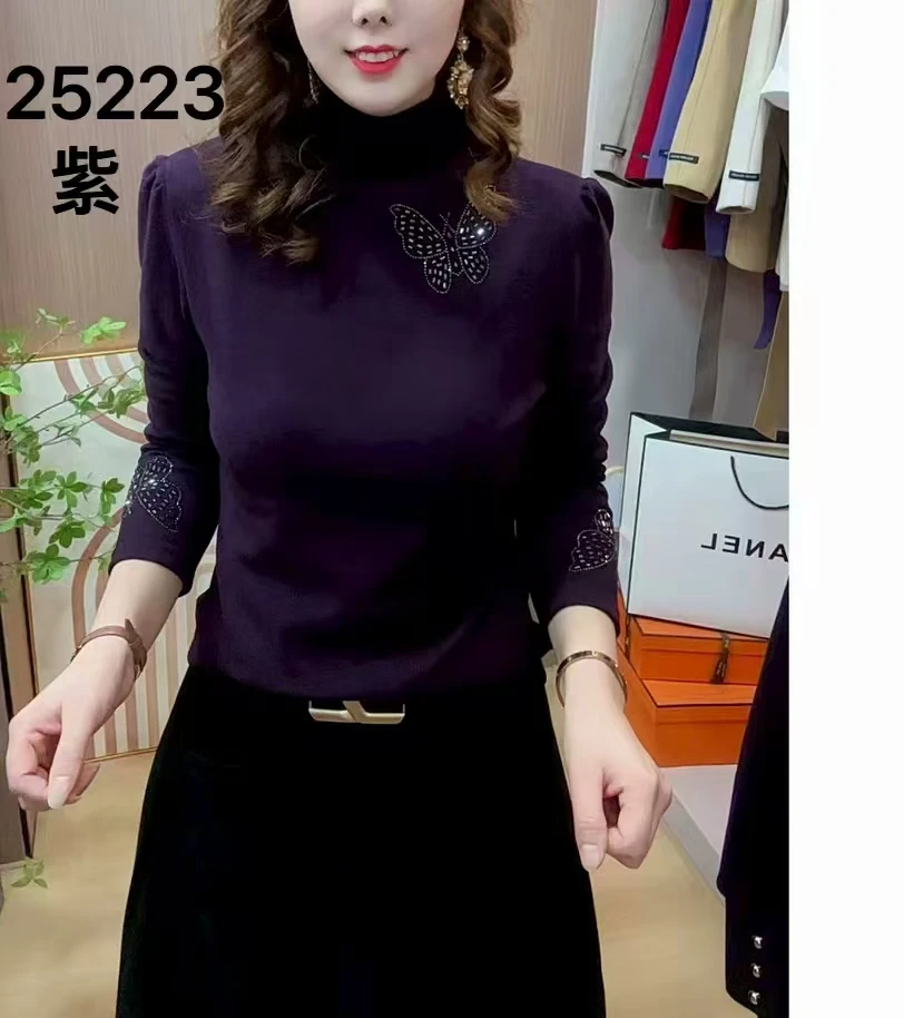 25223款重工蝴蝶ins打底衫加绒-LLH