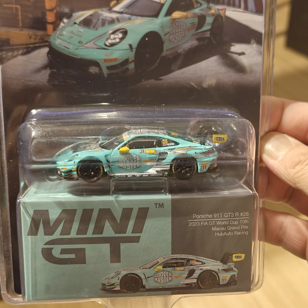 minigt 1:64保时捷911gt3 藤椒牛肉配色挂卡编号804