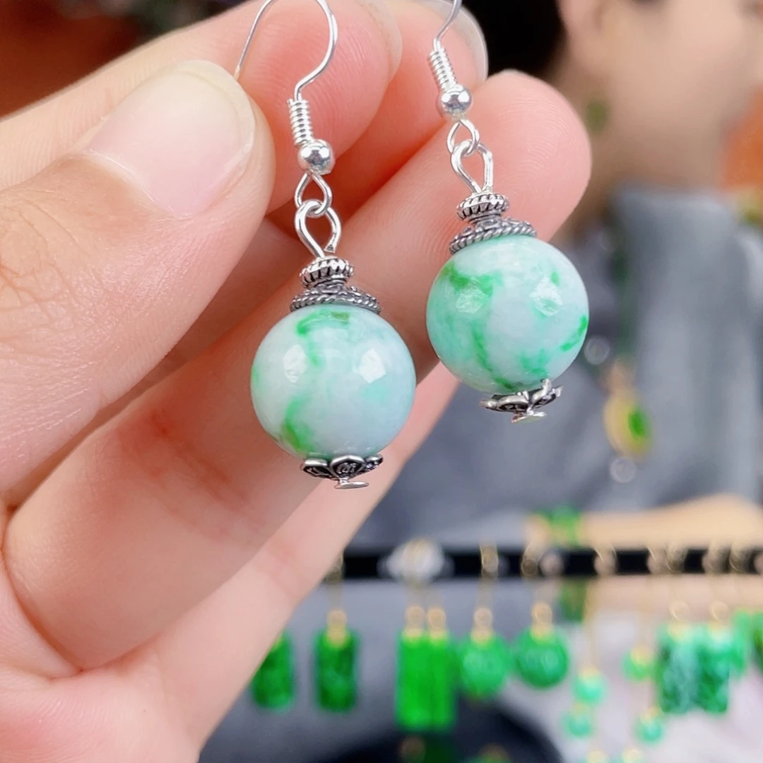 翡翠未镶嵌耳饰饰品