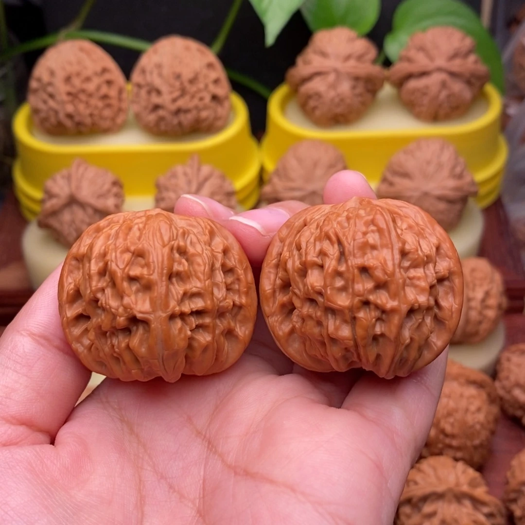 把件文玩核桃39“野生”红皮大正磨