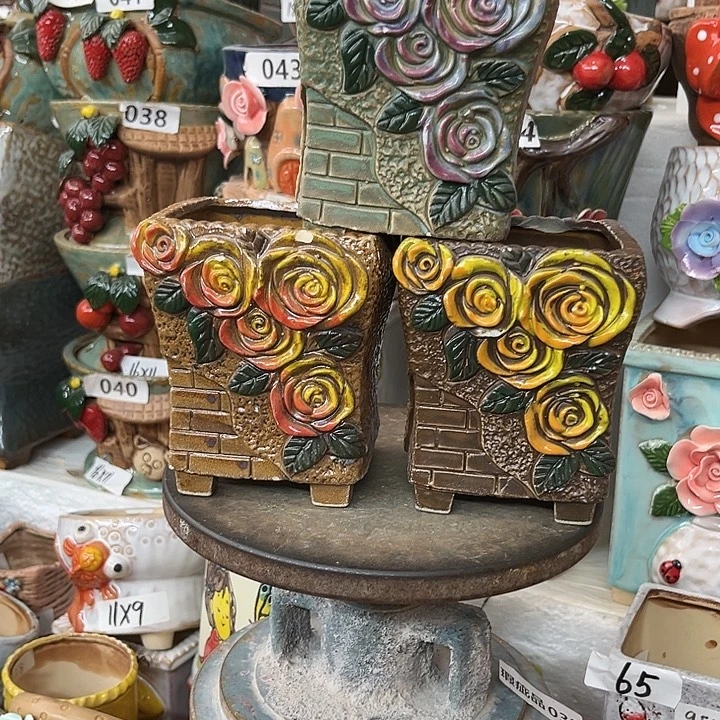 花盆紫砂粗陶材质多肉花盆