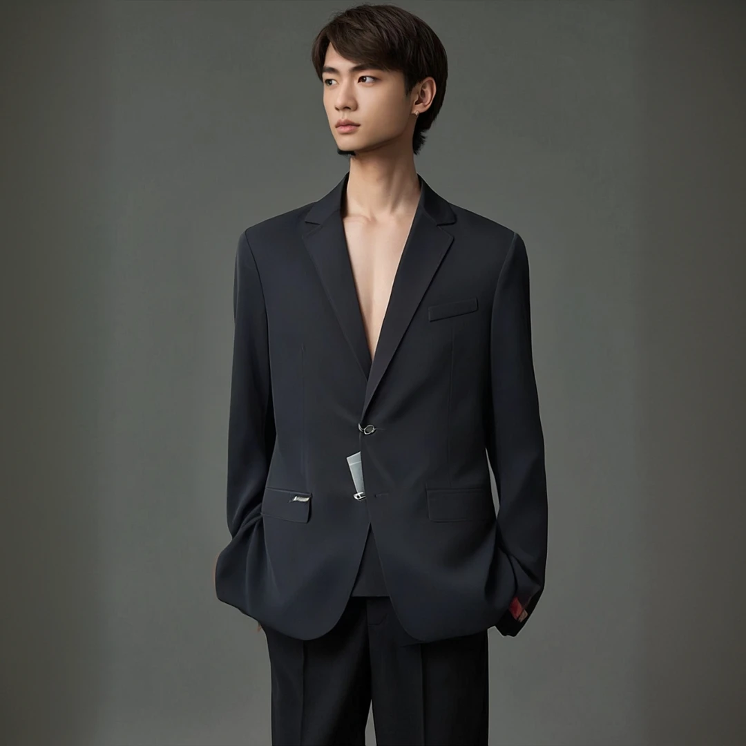 男款高感时尚休闲高定西服217211