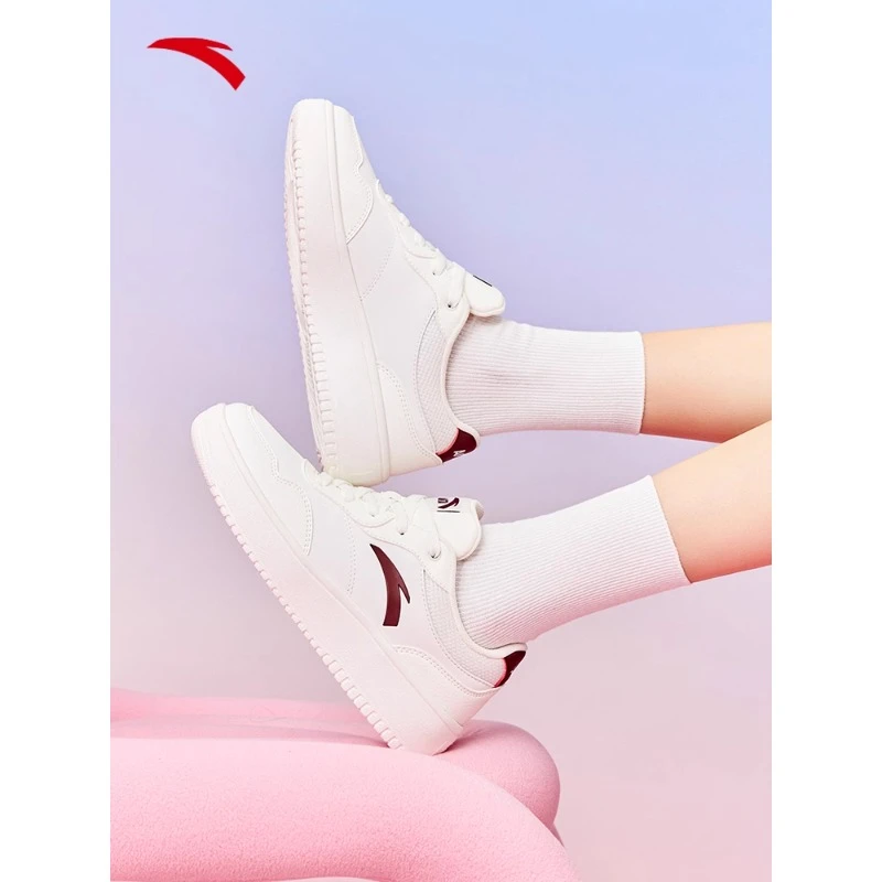 安踏经典板鞋男女同款百搭厚底低帮休闲鞋912428010-QD