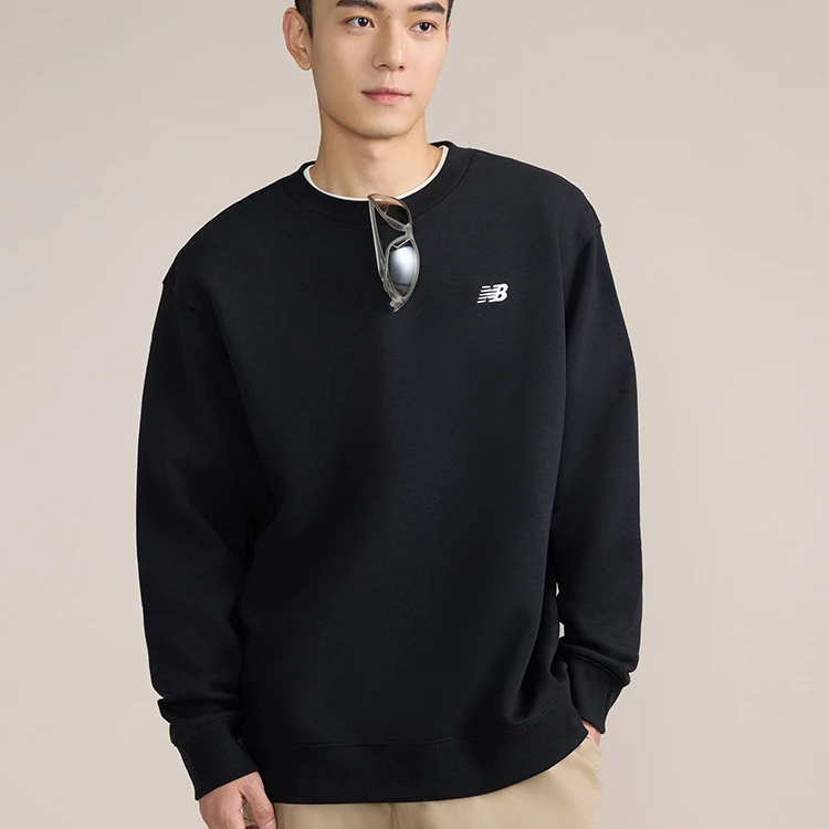 New Balance 男款流舒适简约百搭纯色卫衣MT41510