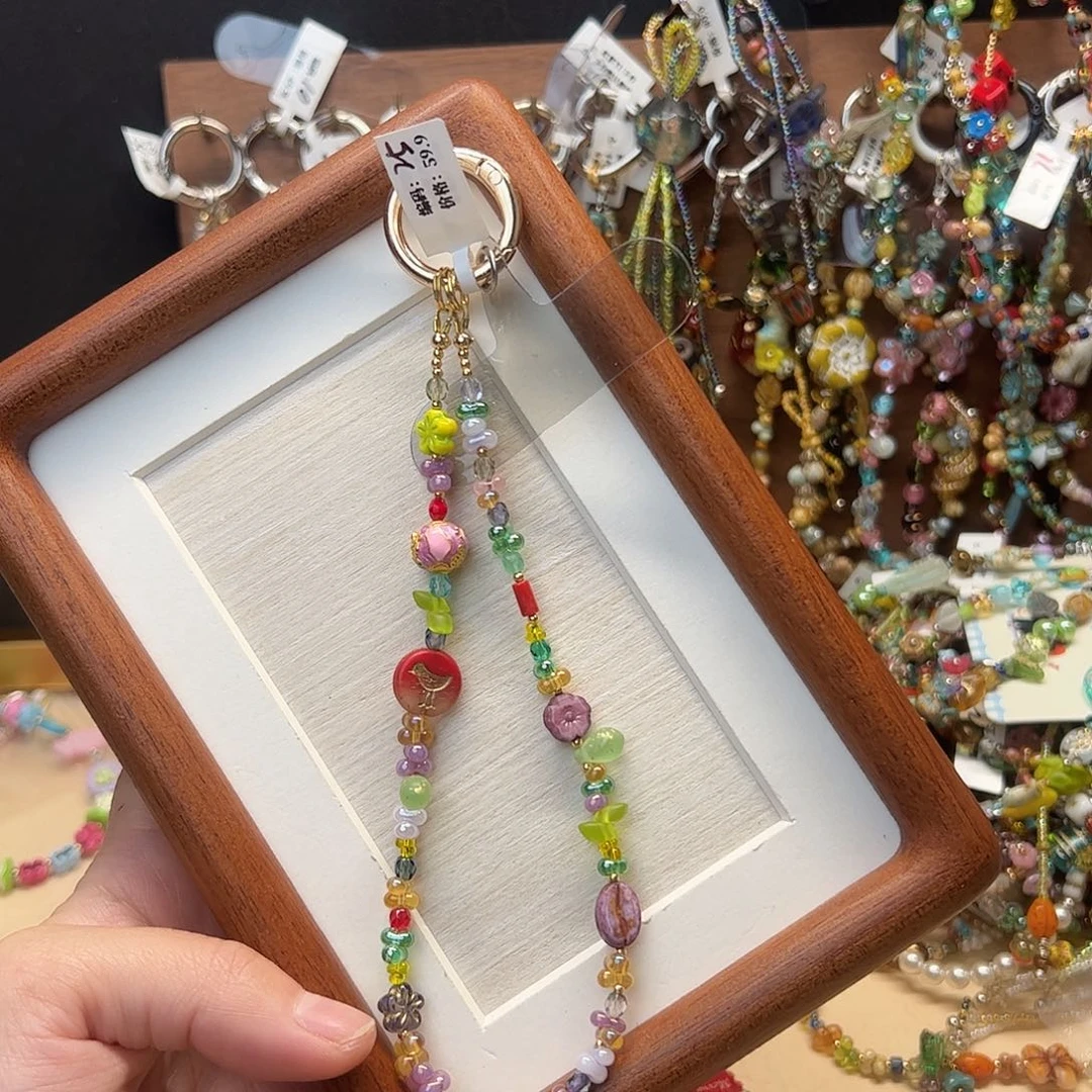 捷克琉璃手机件包挂件