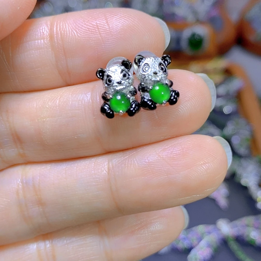 翡翠颈饰银S925镶嵌天然翡翠