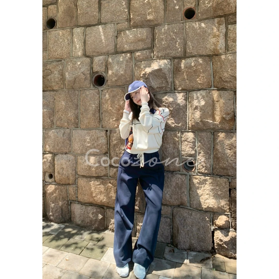 COCO ZONE 刘一一 “出片卫裤”立体窄版小弯刀休闲裤 CD2A1364