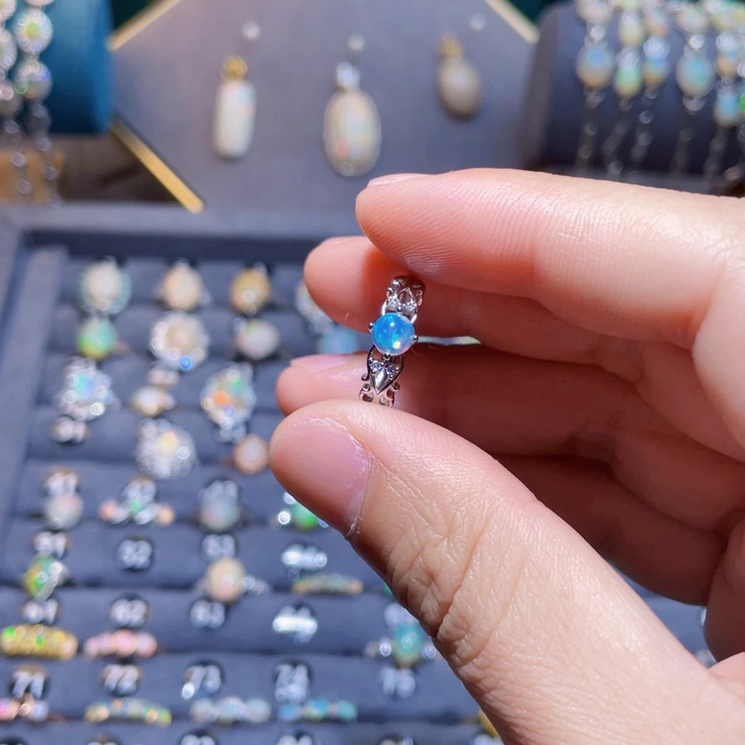 欧泊戒指）银S925镶嵌-*-