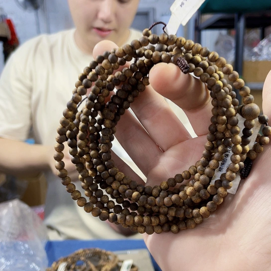 手串沉香棋楠白露圆珠长串0.4/4克多样性发一