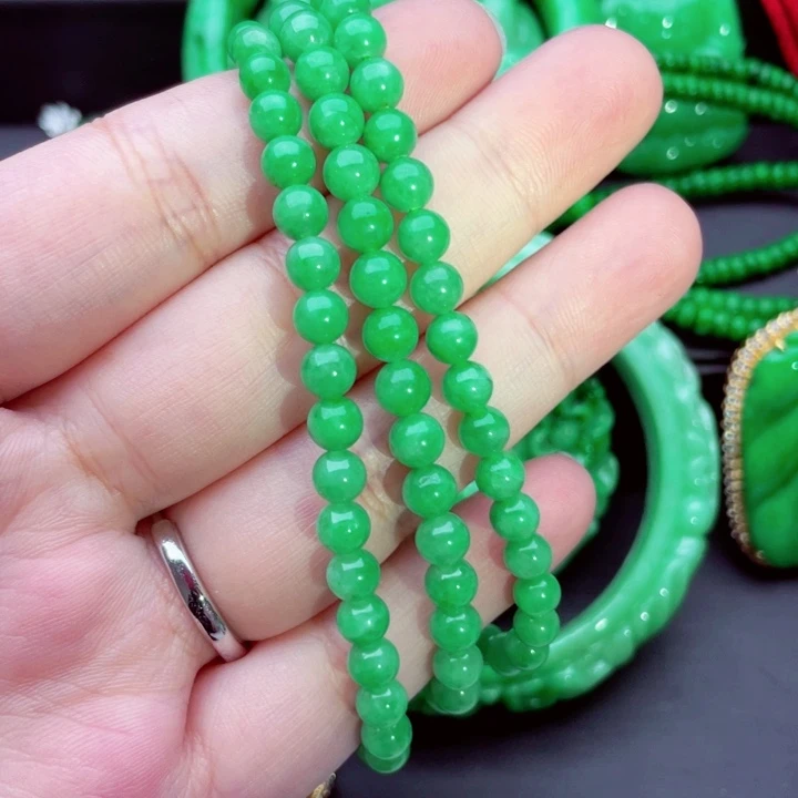 翡翠未镶嵌毛衣链