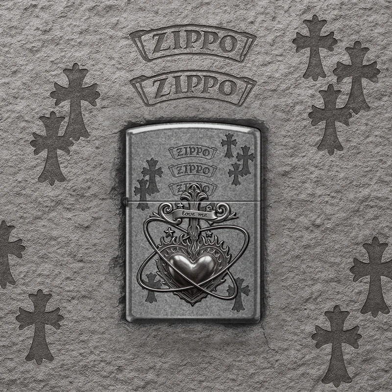 【古银克罗心】zippo之宝复古重金属打火机情侣送男生实用礼物