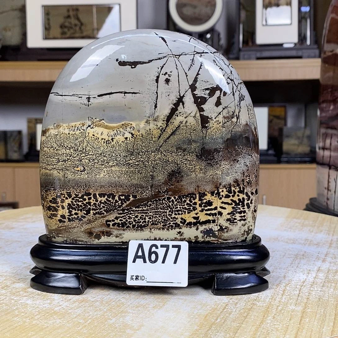 印石昌化石广西国画石摆件677