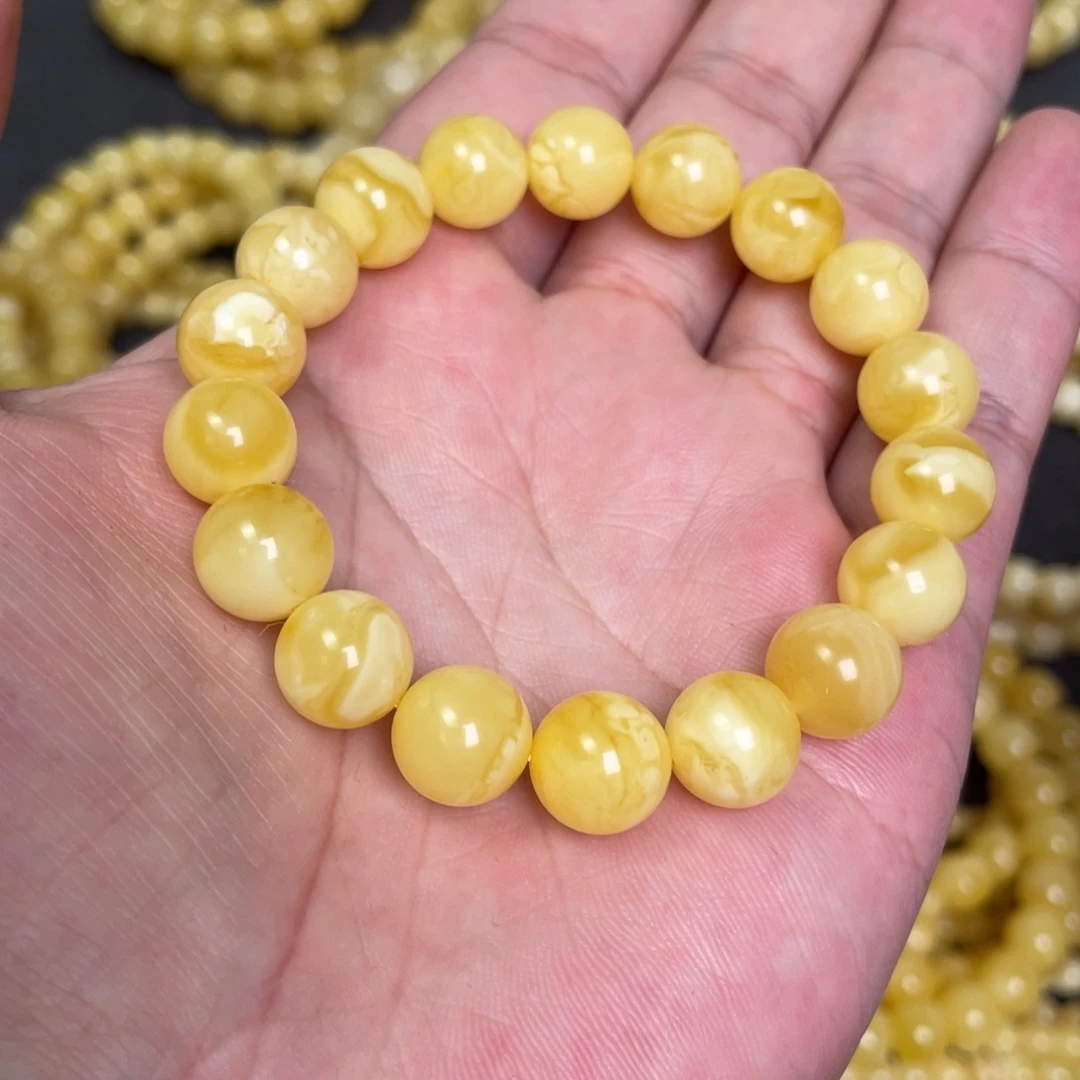 蜜蜡未镶嵌裸石蜜蜡手串10.5mm