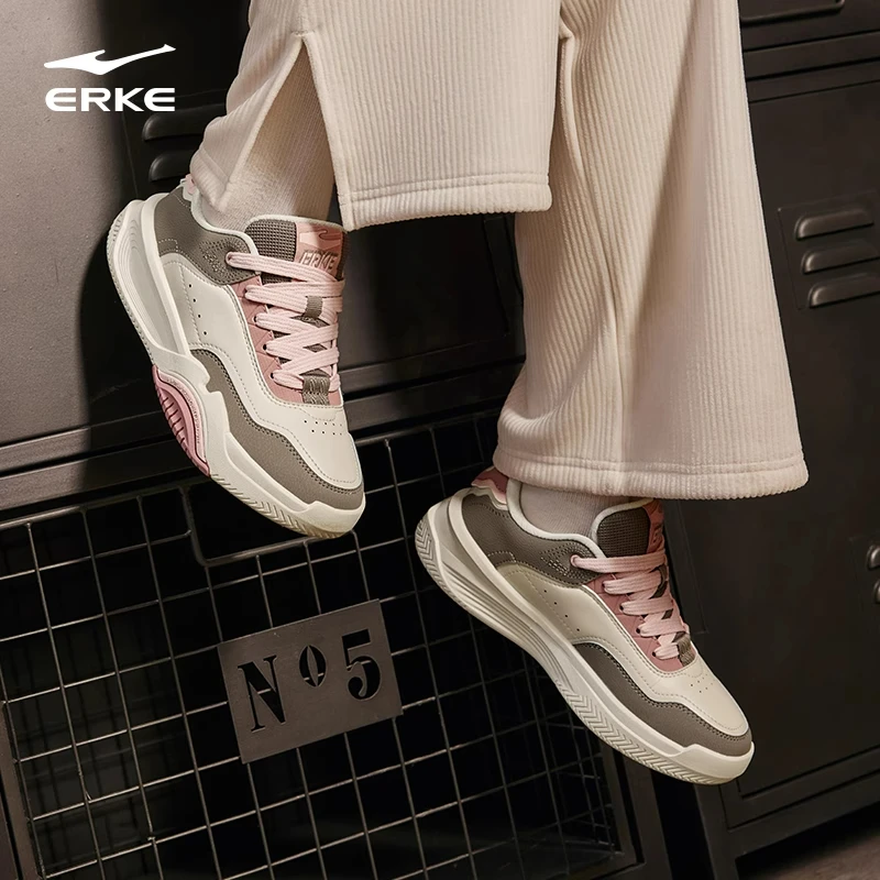 焦糖拿铁2|鸿星尔克25冬季新款厚底保暖增高时尚男女百搭休闲板鞋