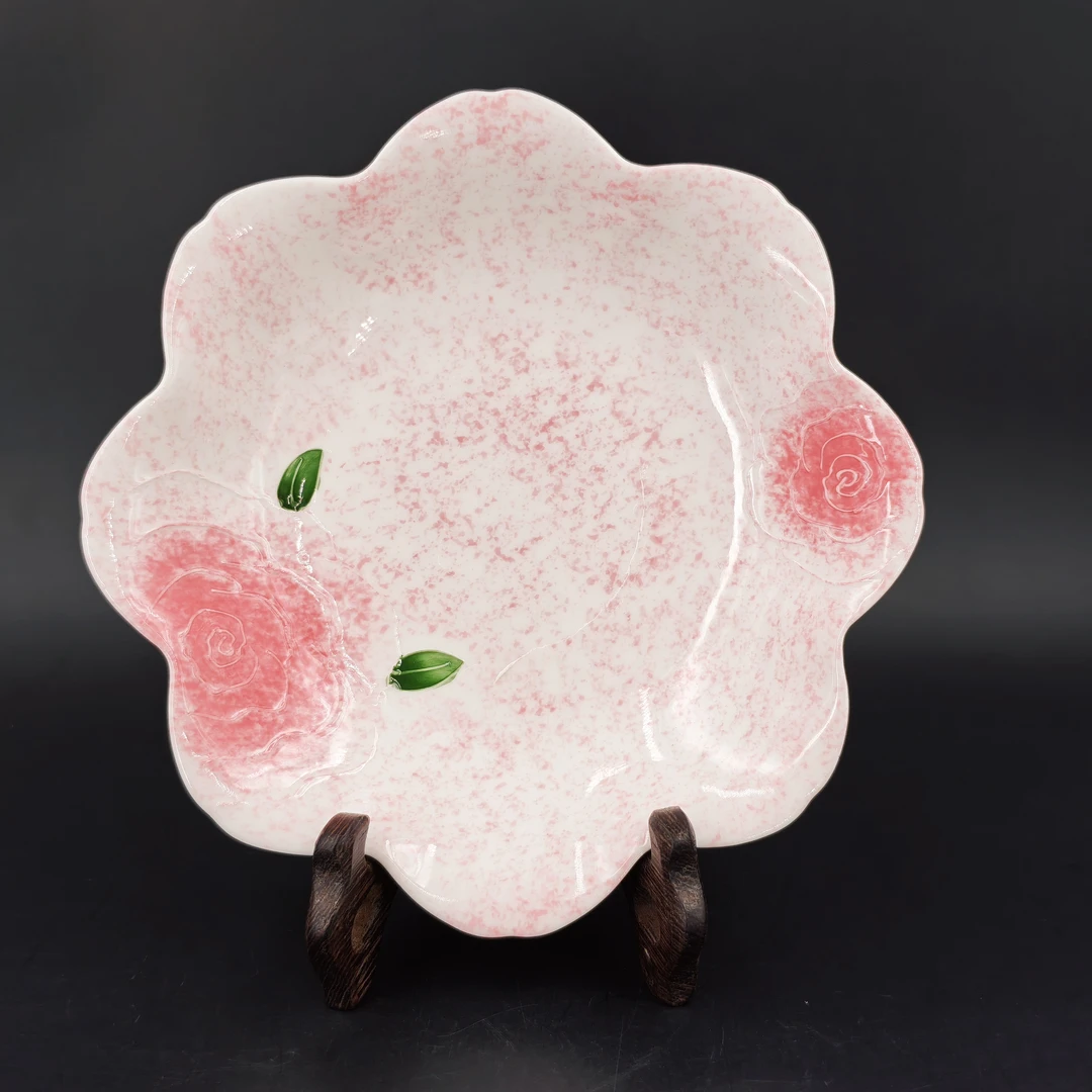 古典般红玫瑰茶器 创意手作陶瓷 仿古治愈系釉下彩茶器壶盛