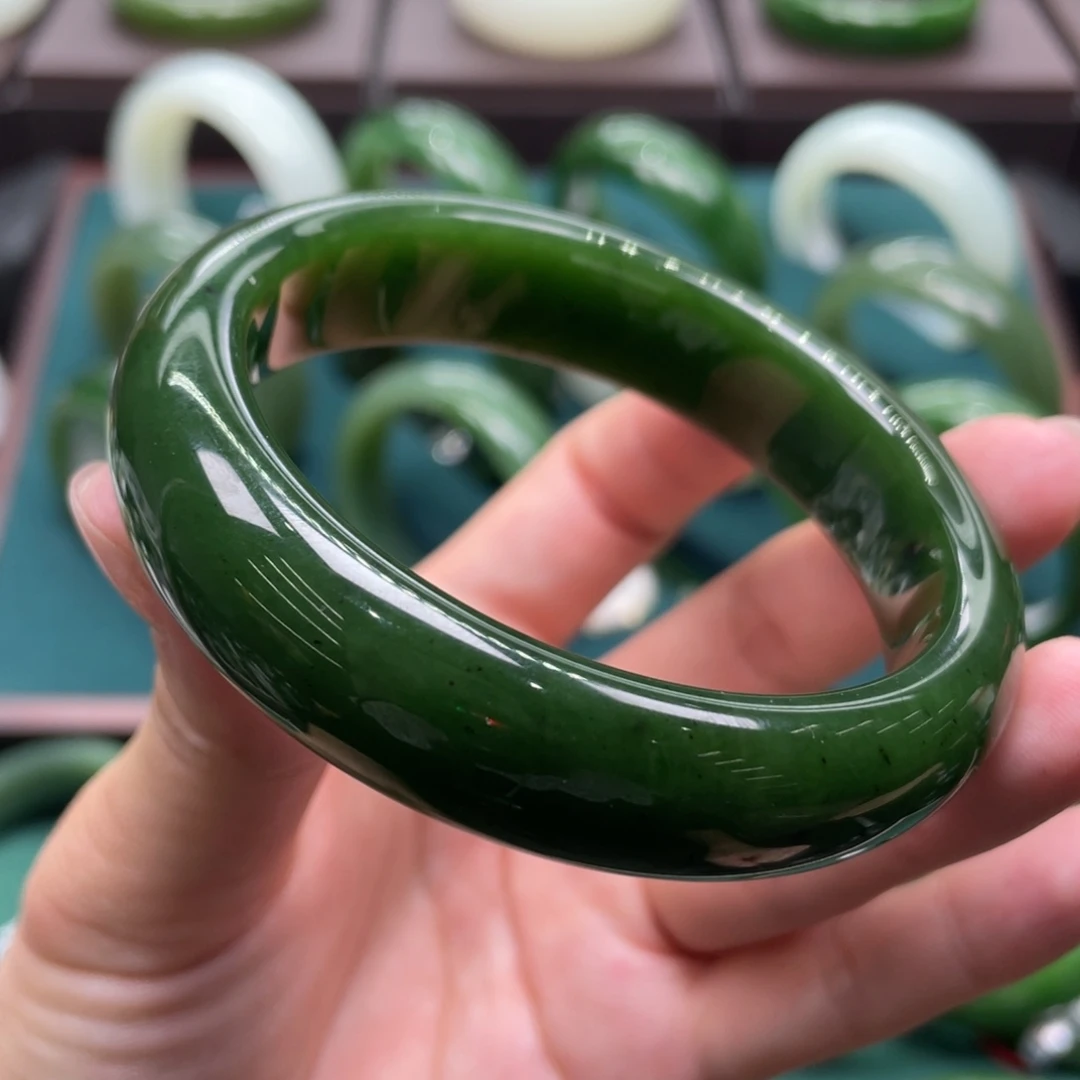 和田玉（碧玉）未镶嵌手镯5960