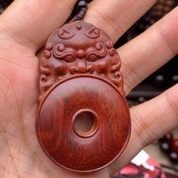 檀香紫檀（小叶紫檀）无事牌平安扣