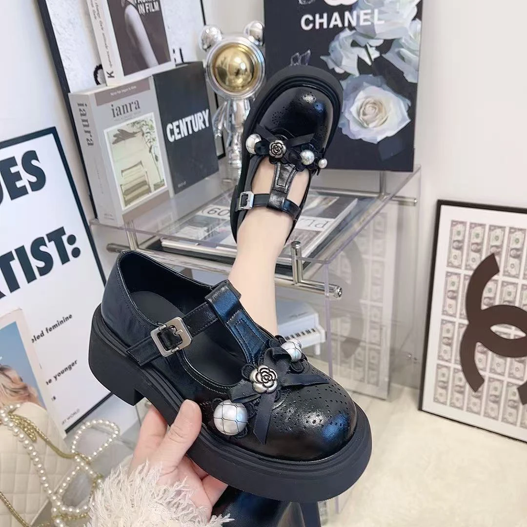 郭姐甄选～2025春新品雕花布洛克鞋复古乐福鞋真皮女鞋272-65