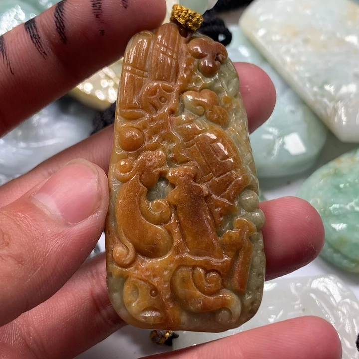 颈饰未镶嵌翡翠保真天然a货翡翠