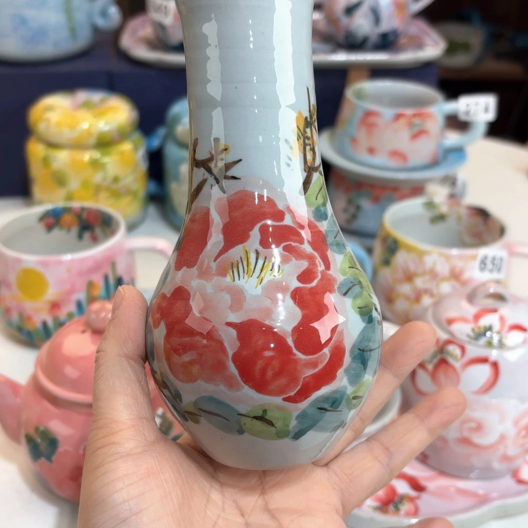 景德镇手绘高温釉下彩陶瓷茶具