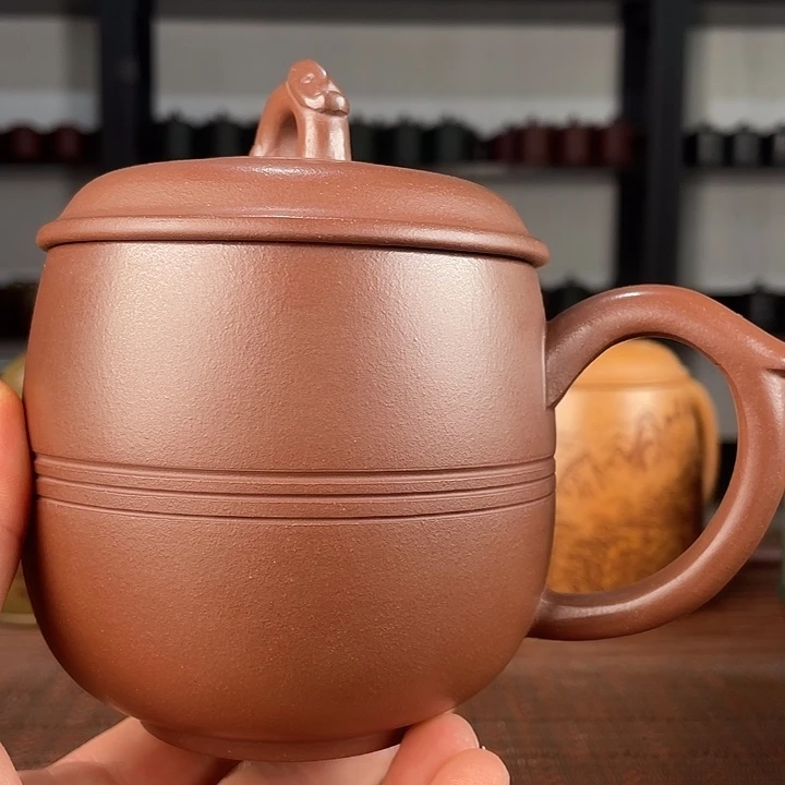 茶杯紫砂宜兴原矿紫砂盖杯
