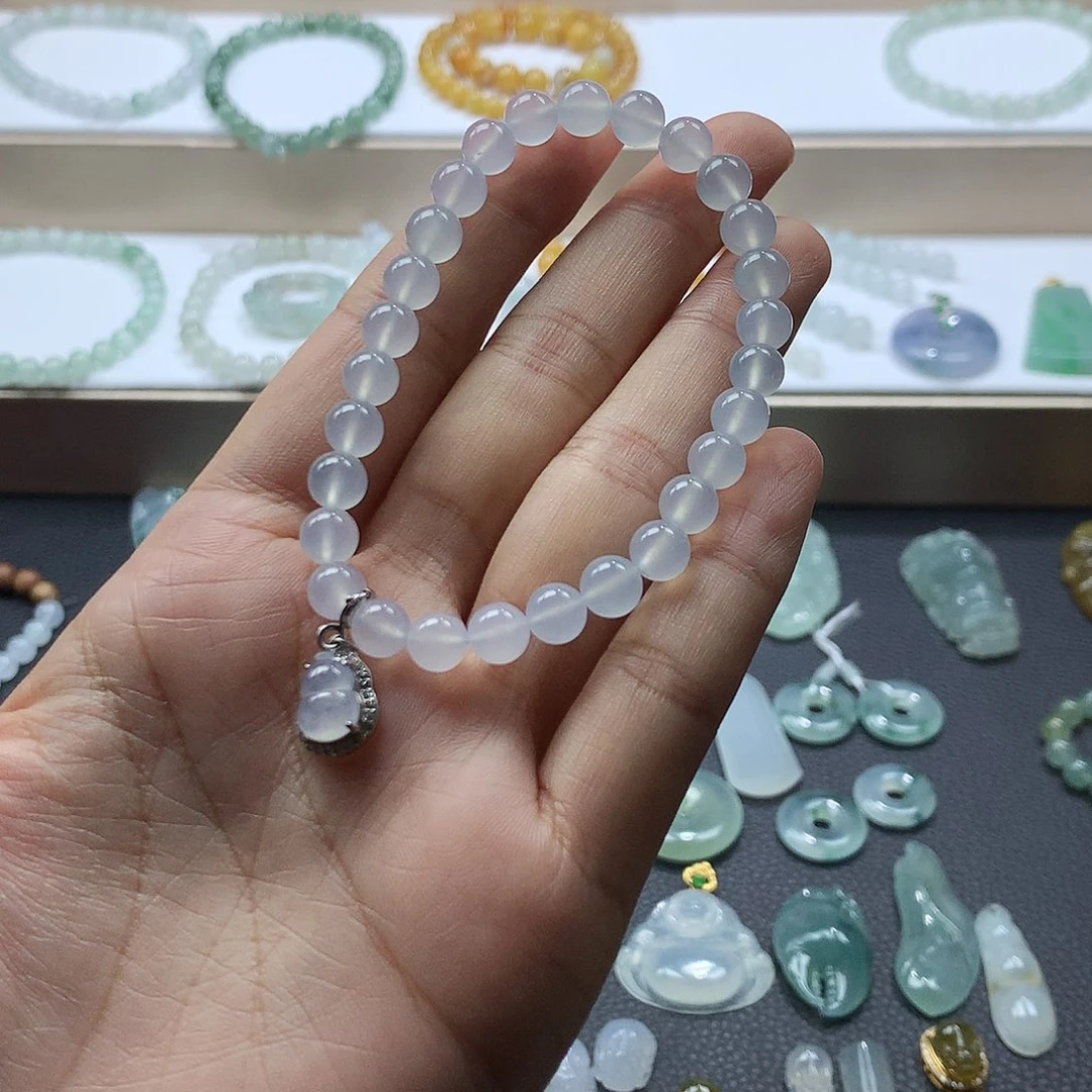 翡翠未镶嵌颈饰手串