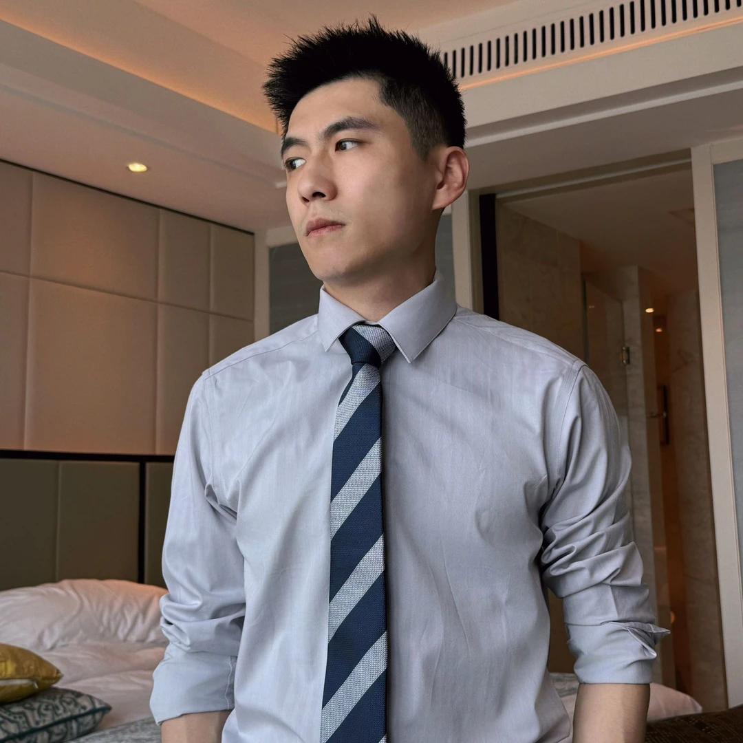 NEAT YEP高档涤纶丝蓝白粗条纹领带商务正装配饰