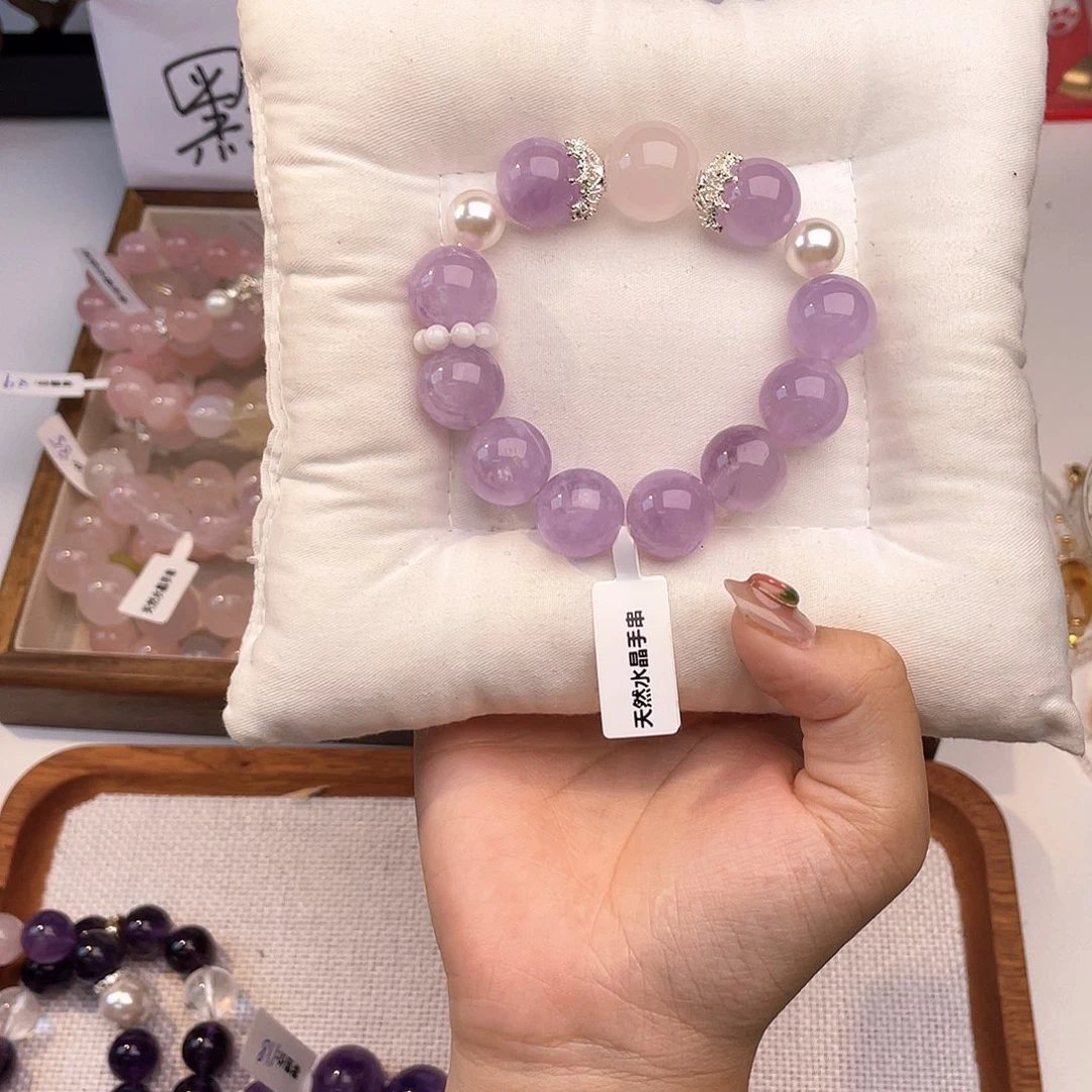 合金颈饰水晶薰衣草