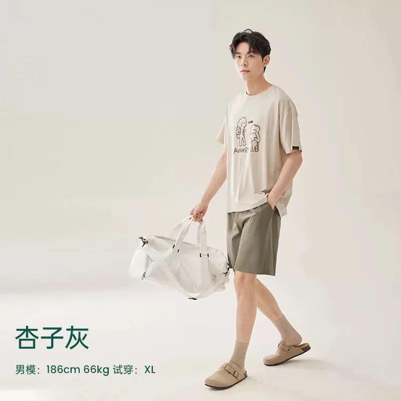 男士夏季睡衣新款纯棉套装舒适宽松休闲家居服短袖短裤薄款可外穿