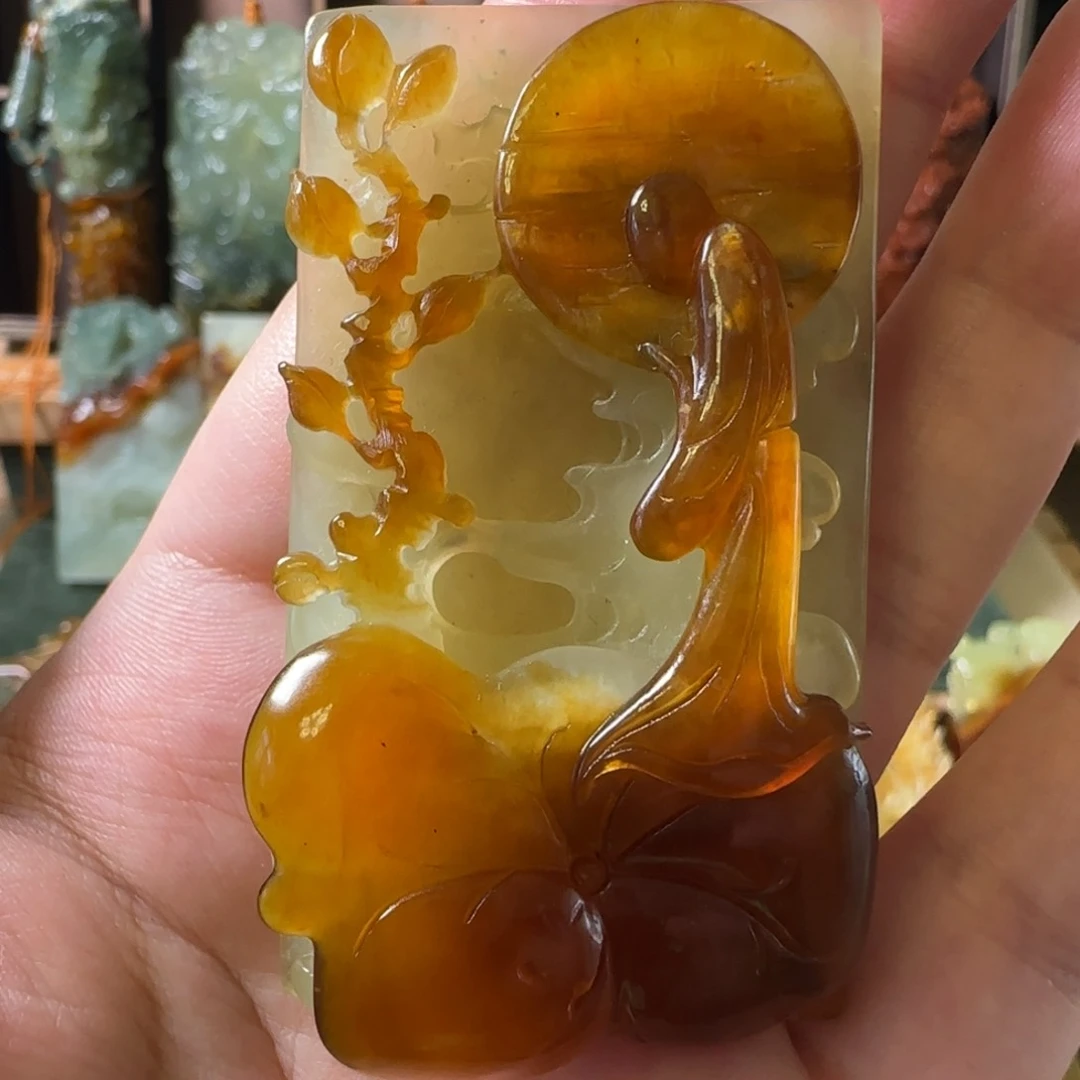 岫玉未镶嵌颈饰悟道