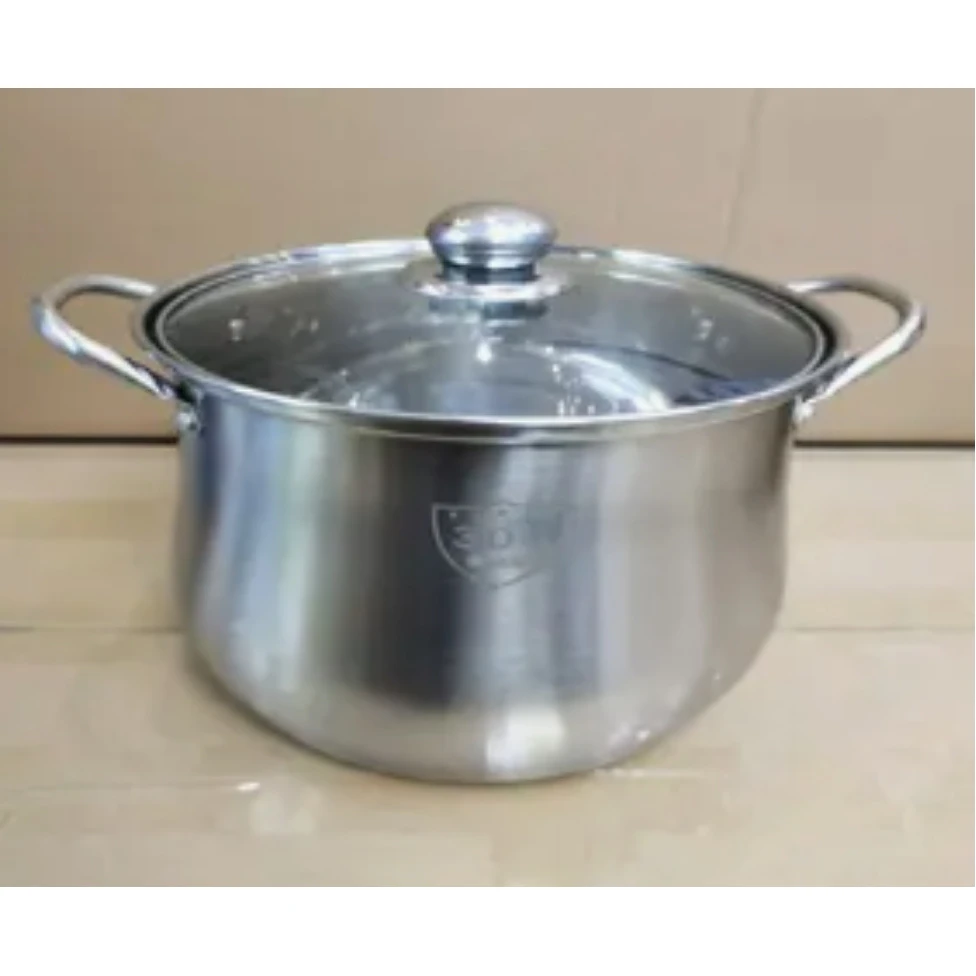 不锈钢汤锅家用燃气电磁炉炖汤烧水煮炖煲熬粥双耳随机发 JX