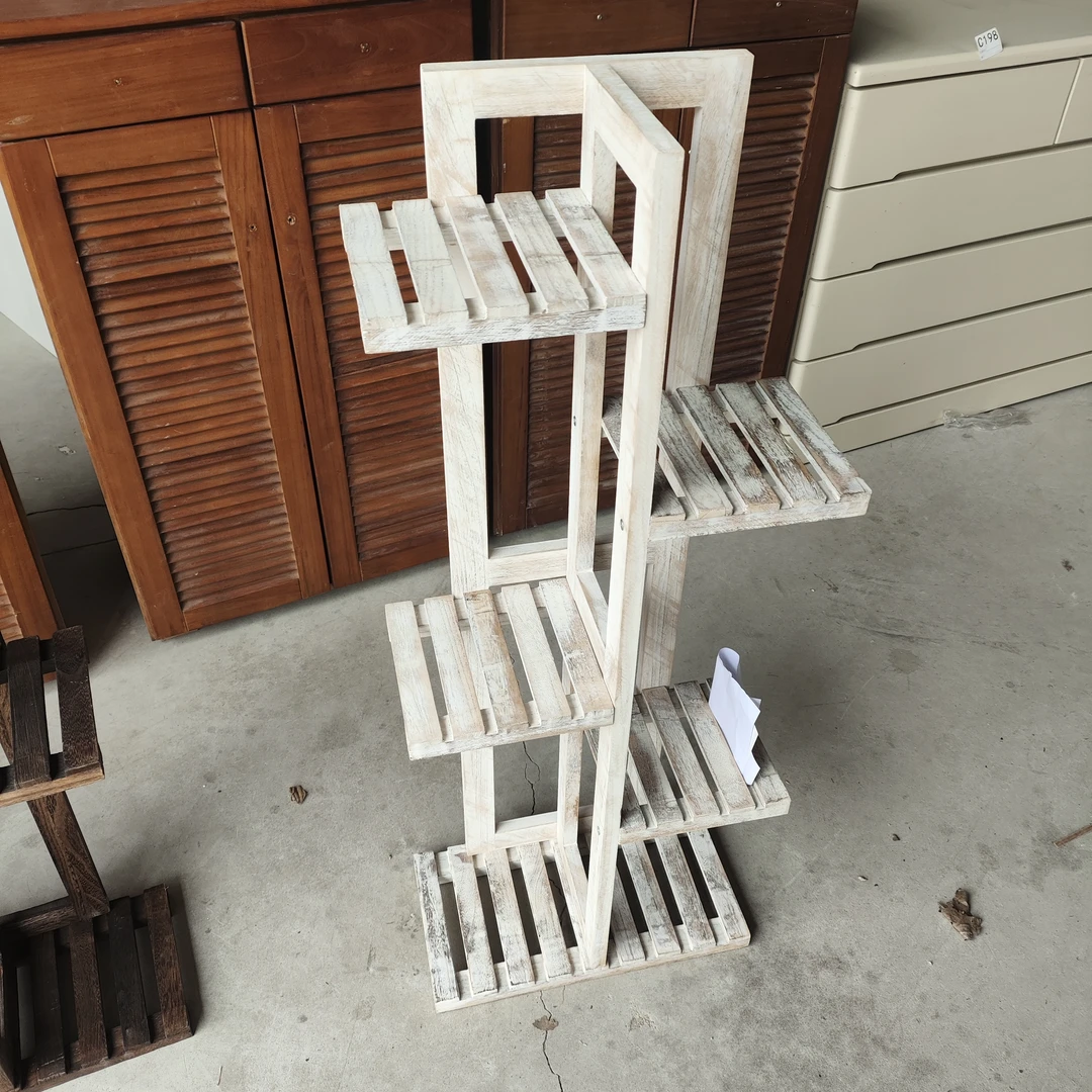 实木多层落地式花架室内阳台花盆植物置物架创意轻奢