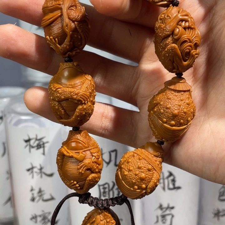 橄榄核手串/手链纯手工金蟾2.0