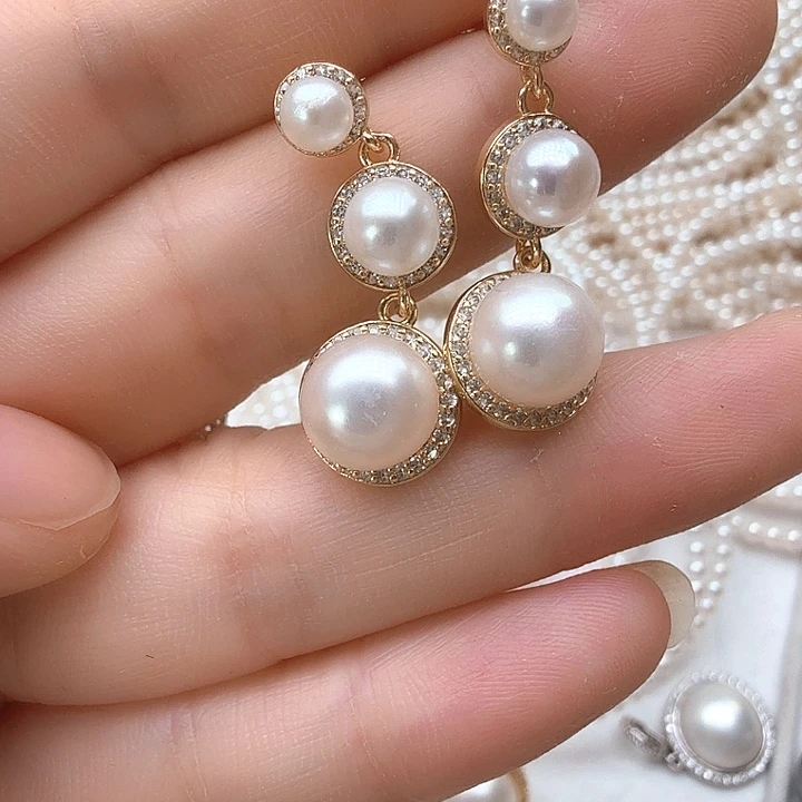 未镶嵌淡水珍珠耳饰