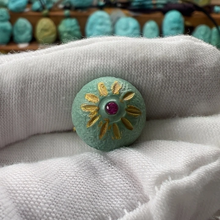 绿松石未镶嵌太阳花13mm