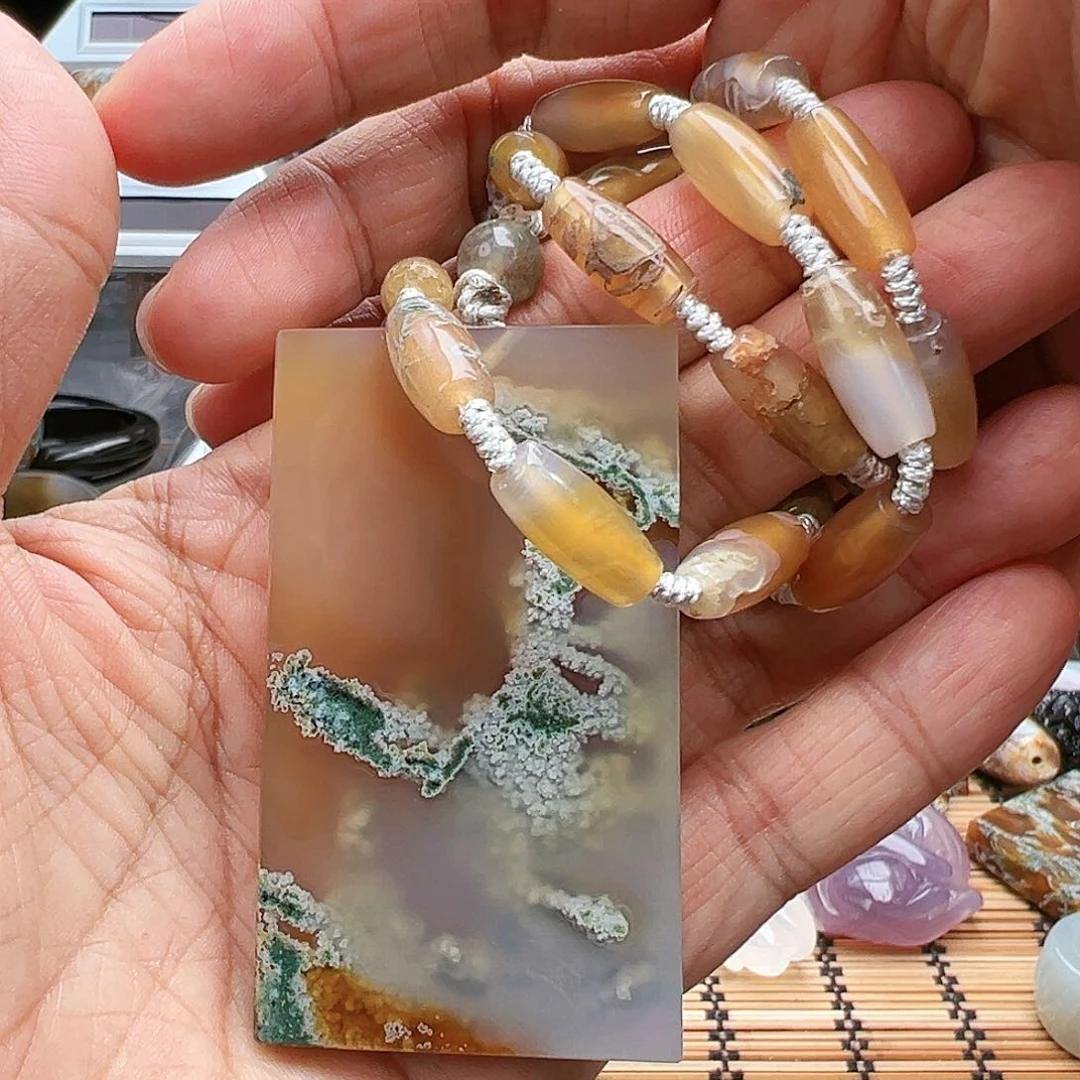 未镶嵌玛瑙/玉髓珠宝半成品