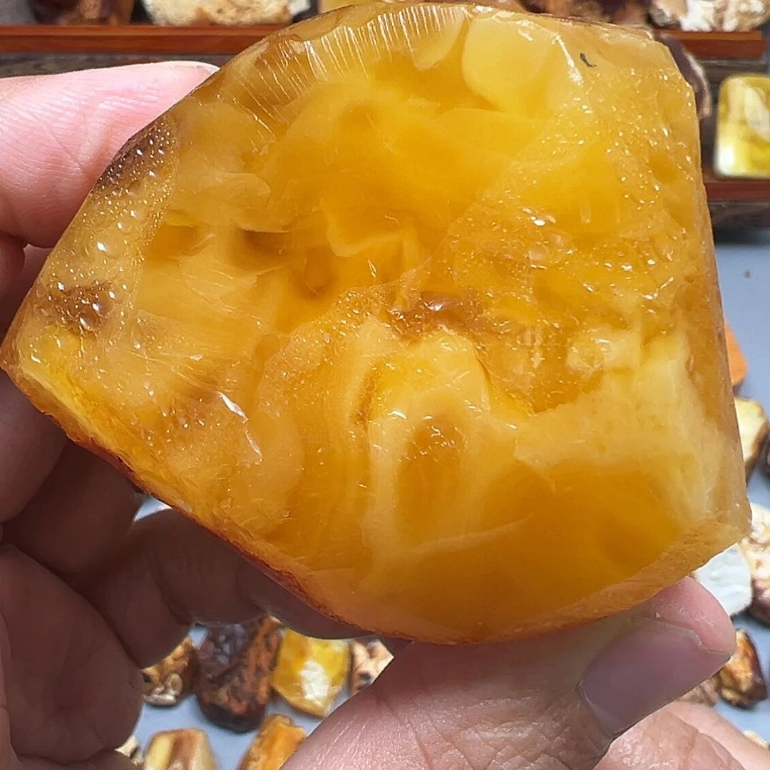 定制琥珀未镶嵌蜜蜡48圆珠