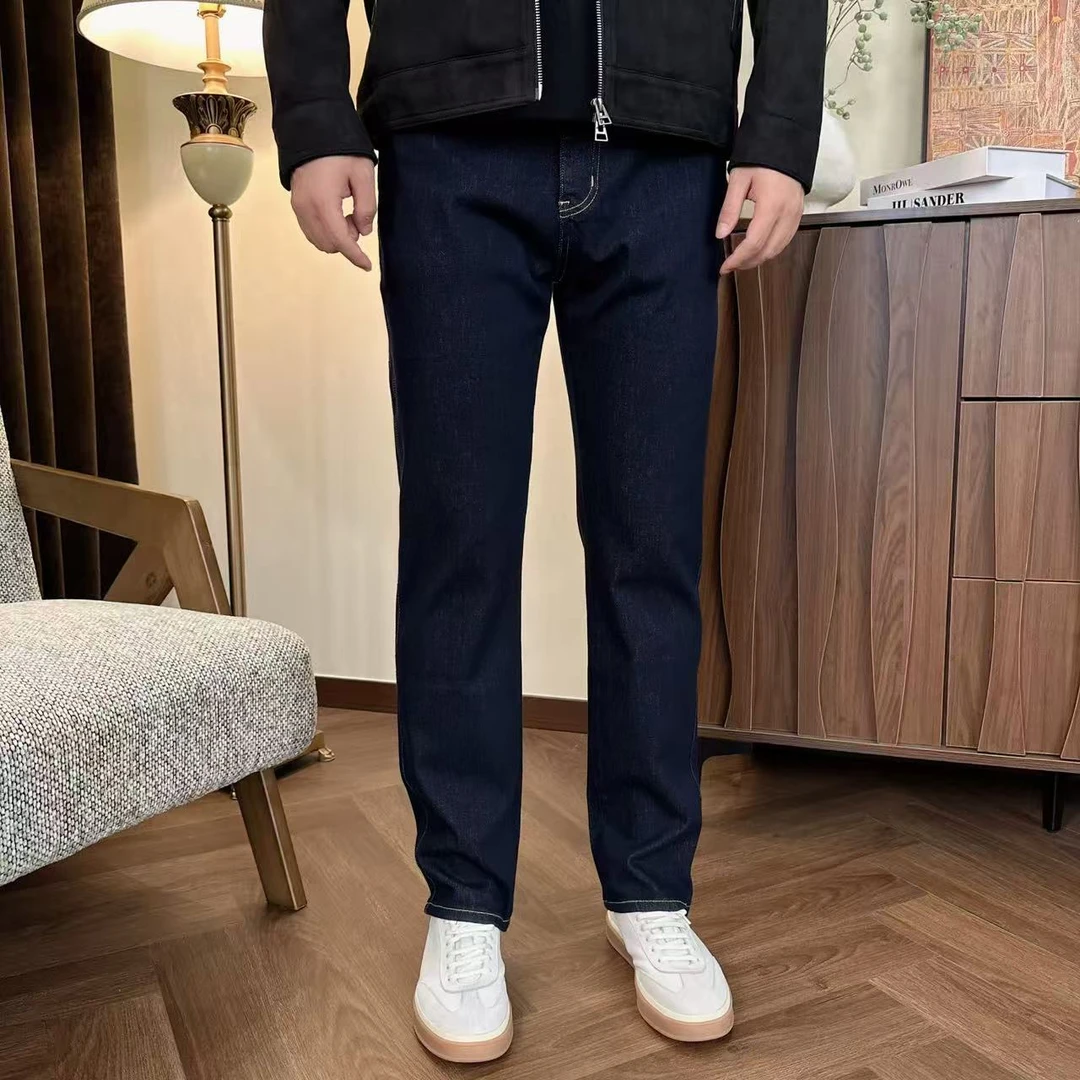 【嵿奢高织BV蓝】秋季男士合身微宽松直筒有型百搭BV蓝牛仔裤