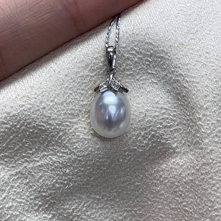 颈饰海水珍珠银S925镶嵌澳白 8-9mm 34号