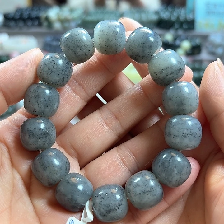 和田玉手链未镶嵌新疆青花老型卡16