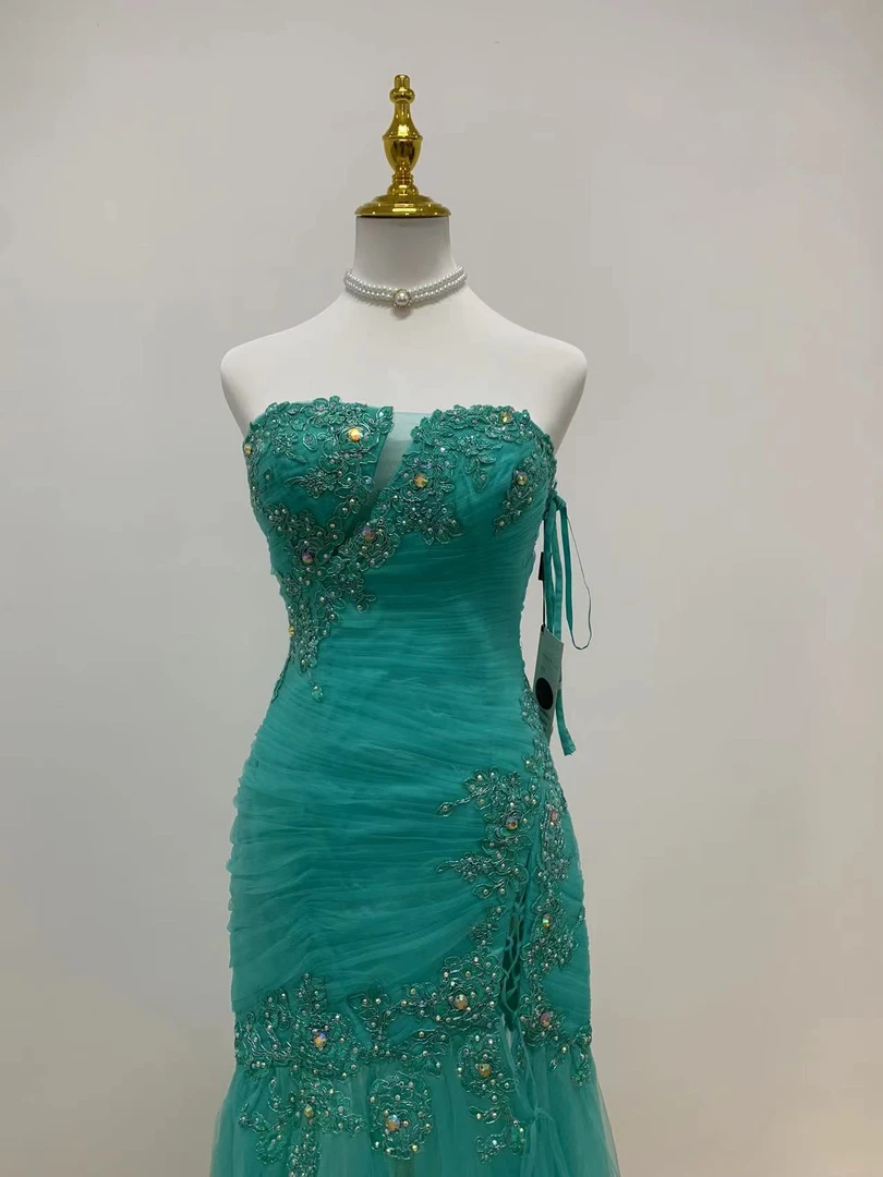 手工钉珠礼服婚纱主持人宴会礼服