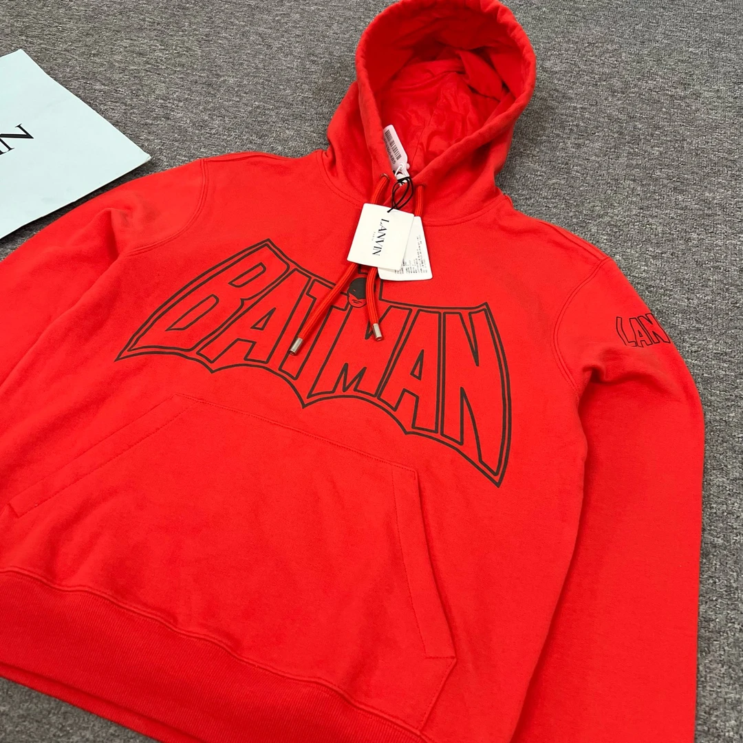 未使用 LANVIN x Batman 联名款 蝙蝠侠连帽卫衣 全新带吊牌 M码