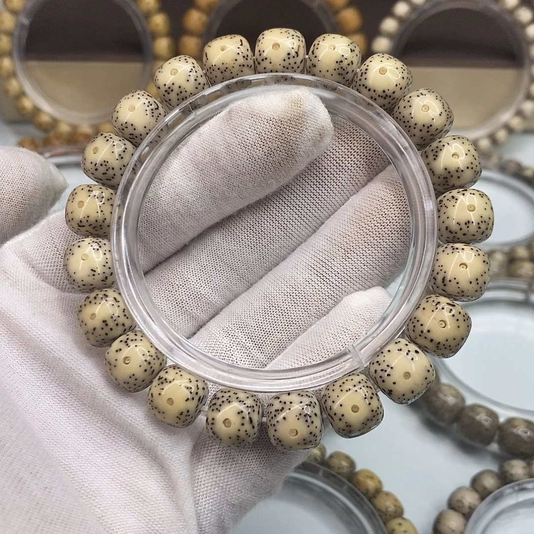 星月菩提手串10×11一物一图原生态同枝古瓷灰包白大眼睛福利