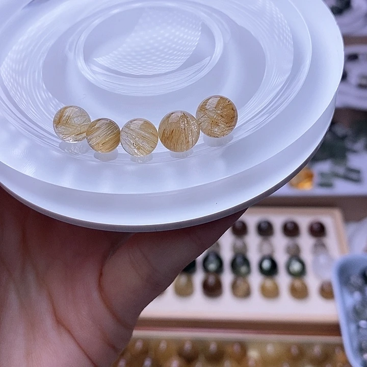 水晶天然水晶定制打孔不退换未镶嵌菟*。