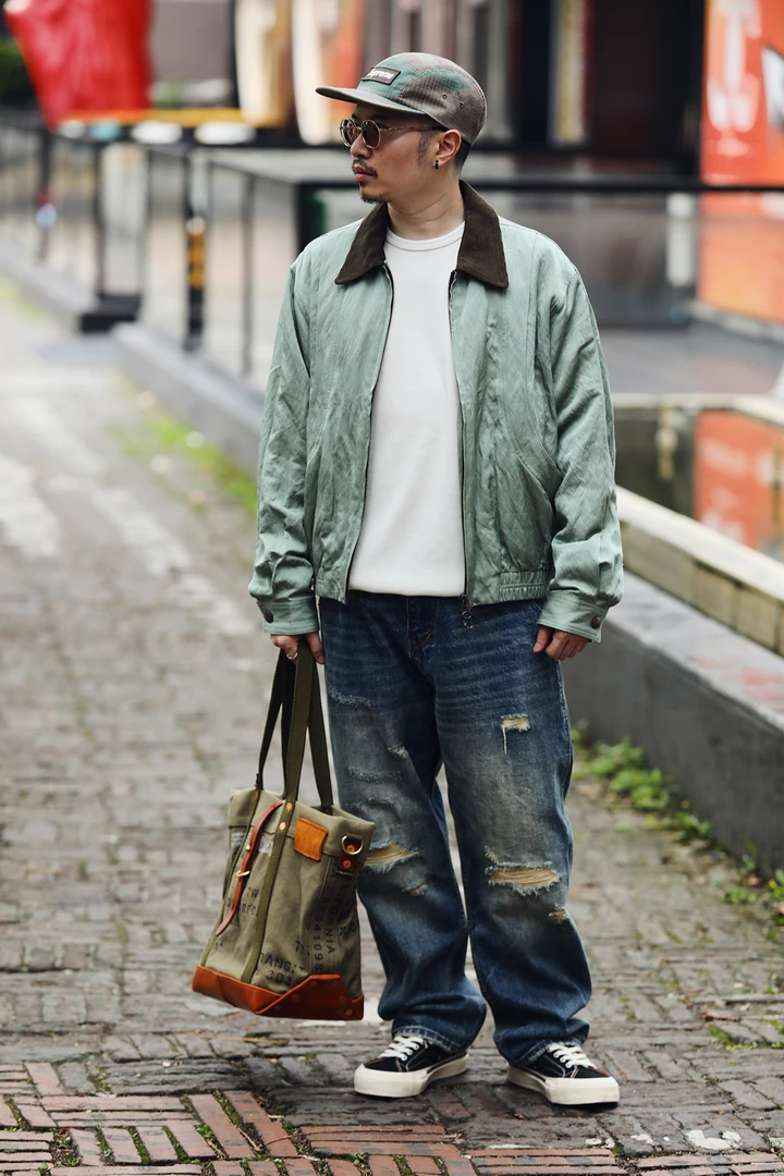 WORKWEAR复古翻领宽松休闲通勤外套夹克-53603