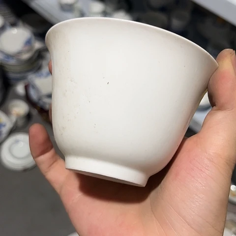 陶瓷大球泥手工盖碗一个