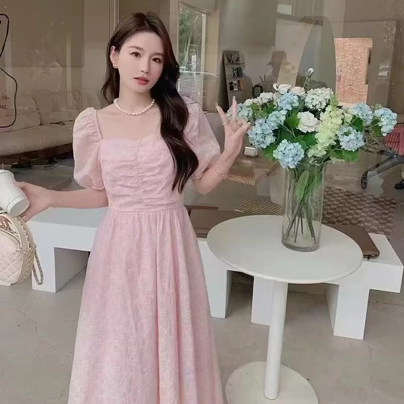 2025新款夏季显瘦修身长款赫本风