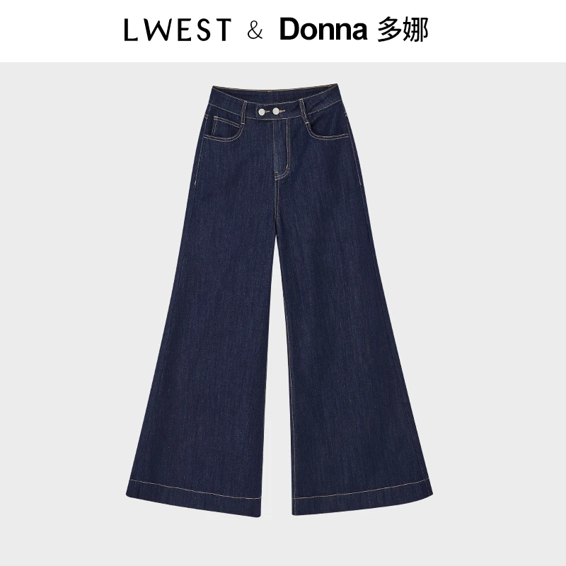 【多娜粉丝专享】朗文斯汀高腰微喇复古阔腿牛仔裤DTYN5204C18497