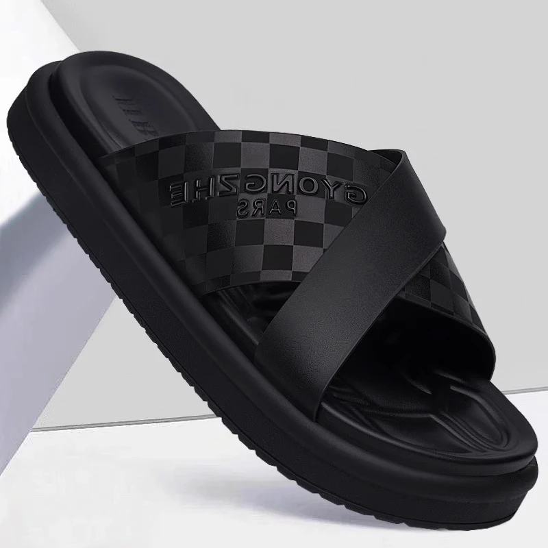吉伦略索夏季外穿男士一字拖鞋防滑耐磨潮流百搭休闲轻便沙滩凉鞋